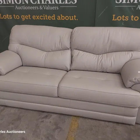 QUALITY BRITISH DESIGNER G PLAN STRATFORD THREE SEATER SOFA CAMBRIDGE CLOUD LEATHER