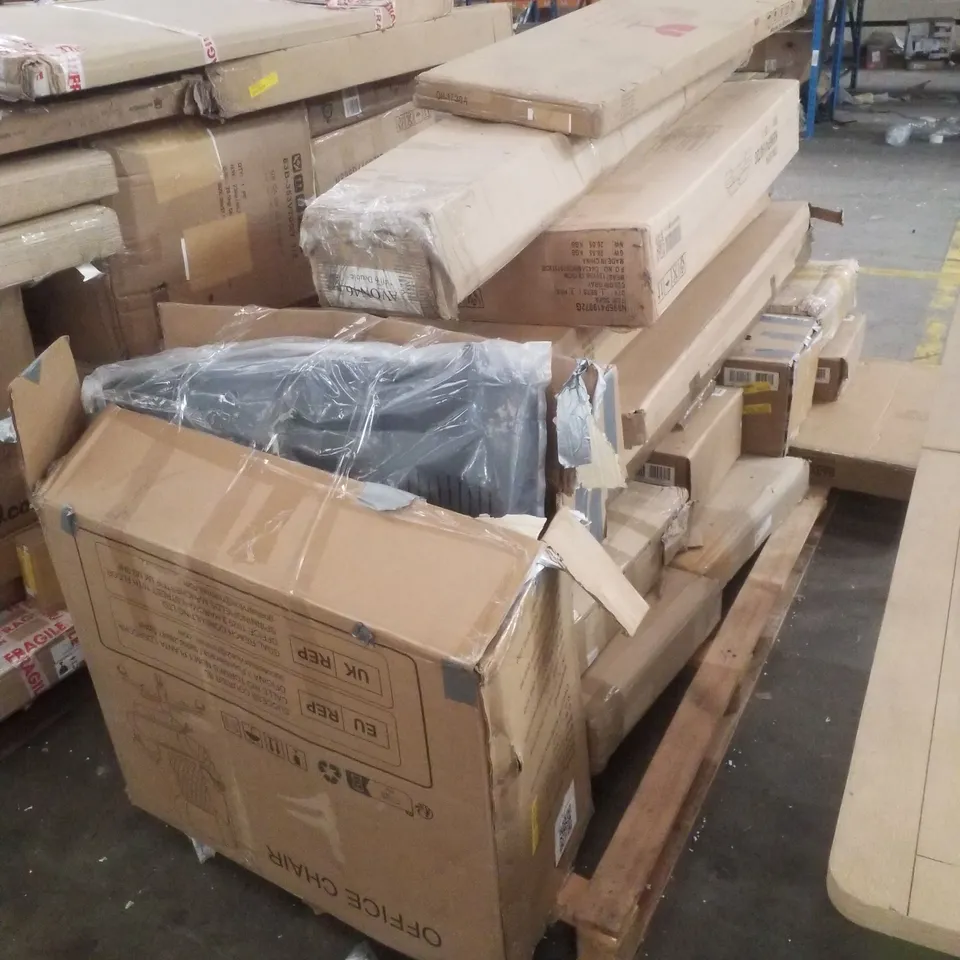 PALLET CONTAINING ASSORTED FLATPACK FURNITURE PARTS 