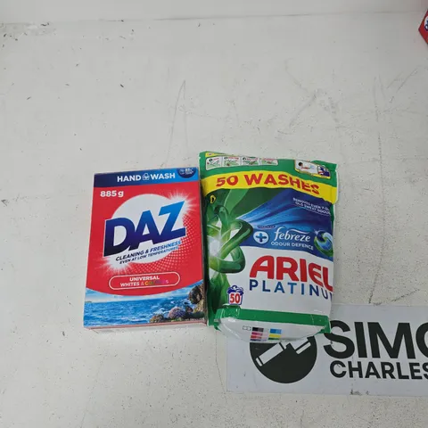 DAZ HAND WASH 885 G & ARIEL PLATINUM LAUNDRY DETERGENT (50 WASHES) – CLEANING PRODUCTS