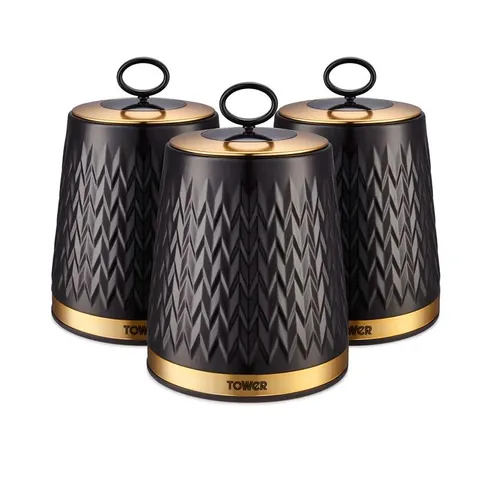 BOXED TOWER EMPIRE SET OF 3 CANISTER STORAGE SET