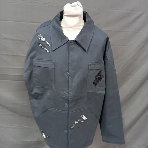 LOUIS VUITTON BLACK BUTTON UP JACKET - SIZE UNSPECIFIED