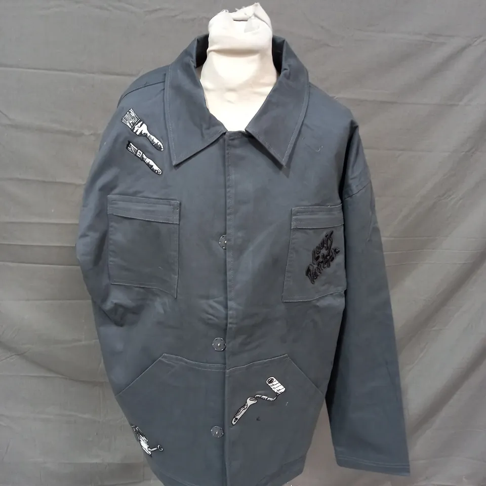 LOUIS VUITTON BLACK BUTTON UP JACKET - SIZE UNSPECIFIED 