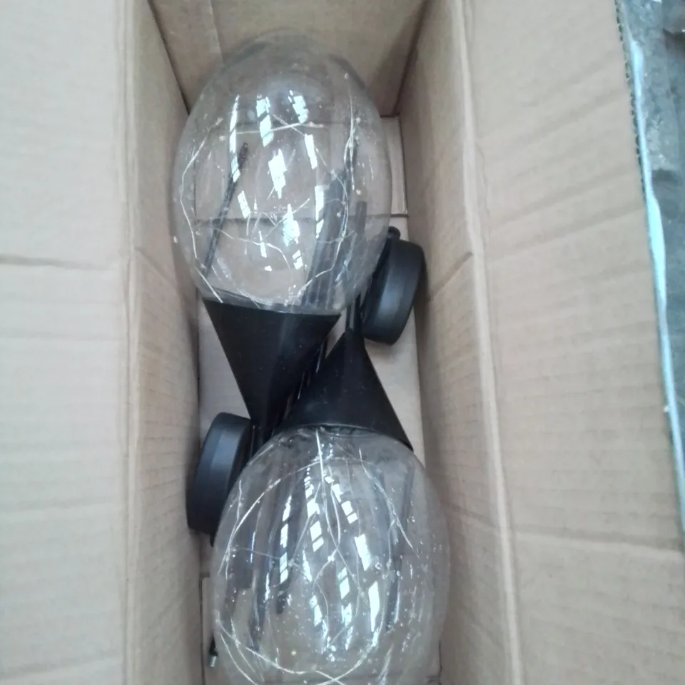 BOXED PAIR OF HOME2GARDEN SOLAR POWERED LED GARDEN LIGHTS