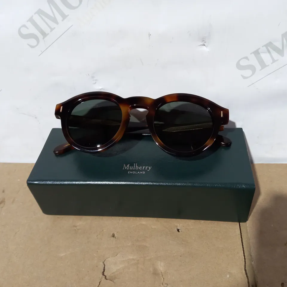 MULBERRY LONDON ROUND TORTOISE SHELL STYLE SUNGLASSES RRP £200