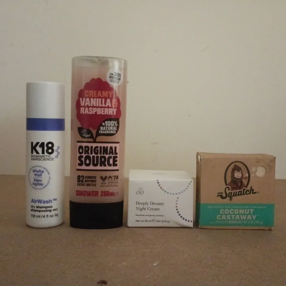 APPROXIMATELY 12 ASSORTED COSMETIC ITEMS TO INCLUDE DR SQUATCH, K18, ETC - COLLECTION ONLY