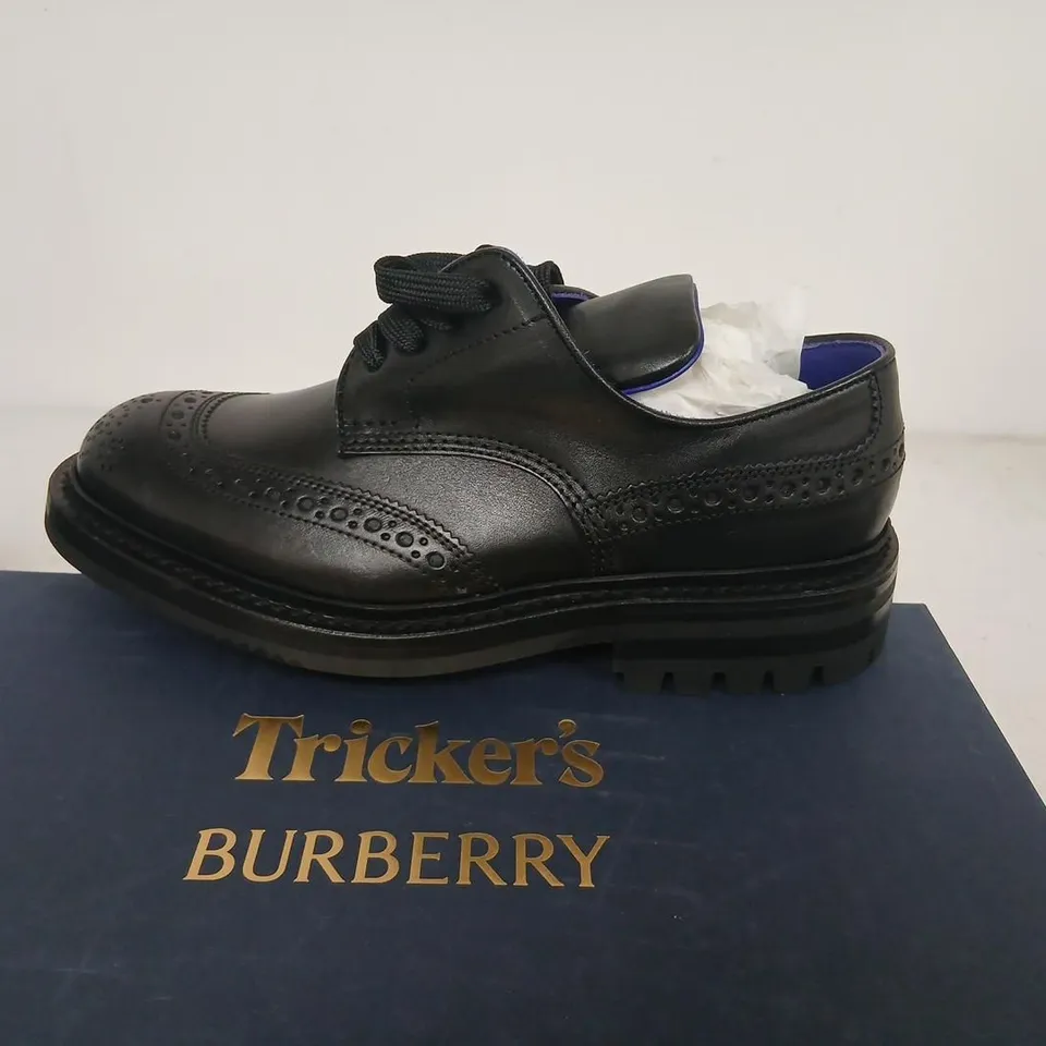 TRICKER'S FOR BURBERRY DERBY SHOES – BLACK LEATHER, UK 4