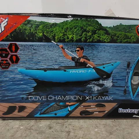 BOXED HYDRO-FORCE COVE CHAMPION 1 PERSON INFLATABLE KAYAK (1 BOX)