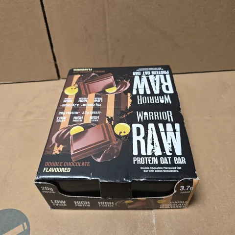WARRIOR RAW PROTEIN OAT BAR – DOUBLE CHOCOLATE FLAVOURED, 12 X 75G