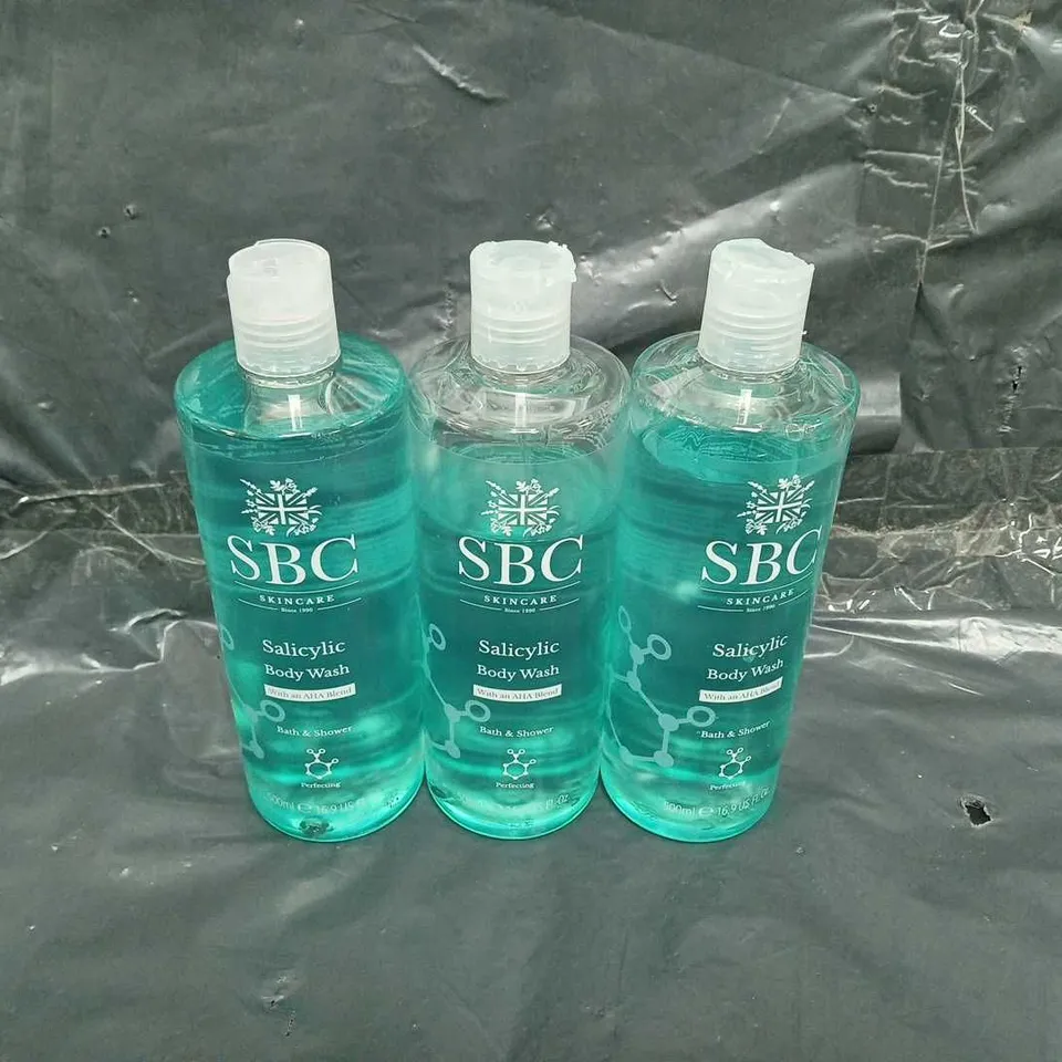 BOX OF 3 SBC SALICYLIC BODY WASH -  COLLECTION ONLY 