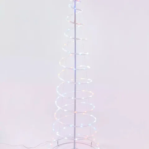 BOXED DESIGNER 1.8M DIGITAL LED SPIRAL ROPE LIGHT TREE - COLLECTION ONLY