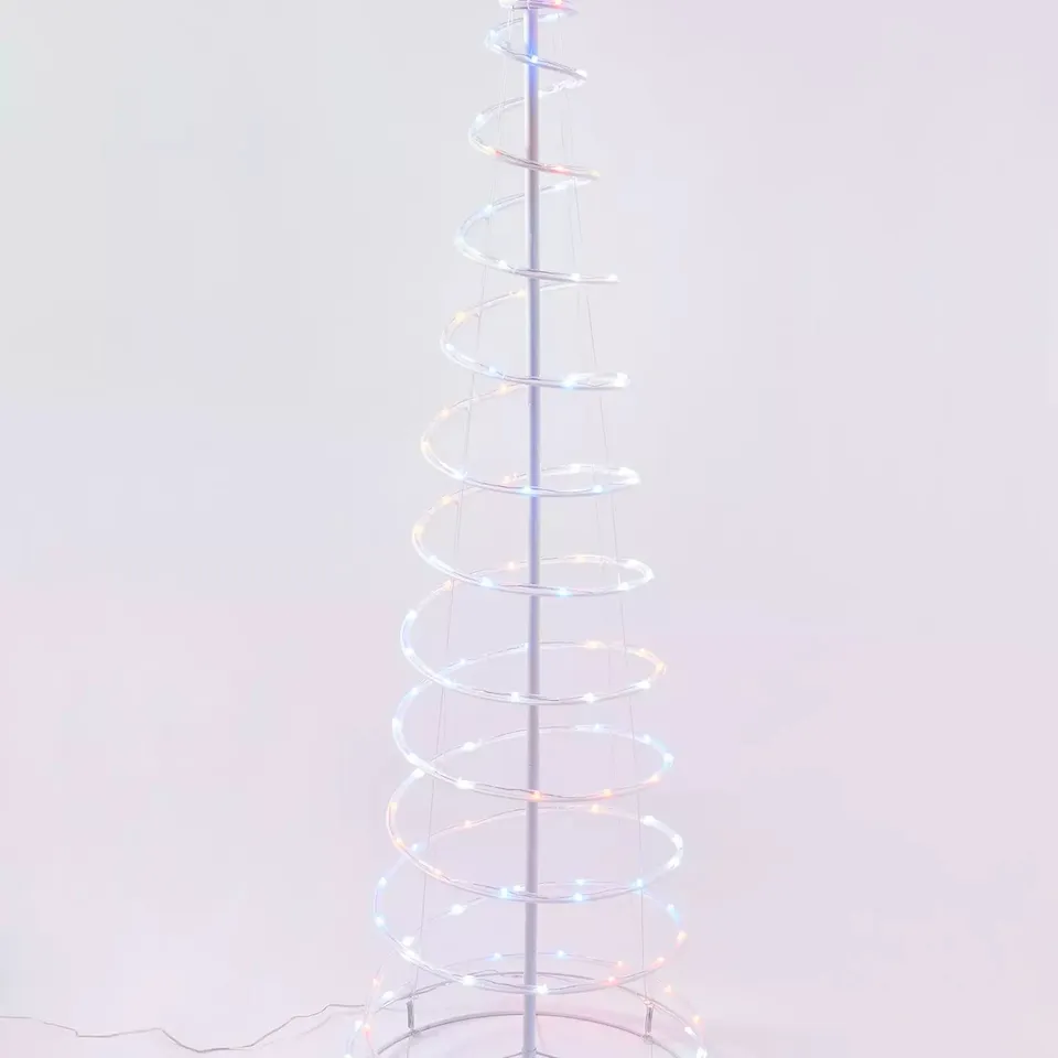 BOXED DESIGNER 1.8M DIGITAL LED SPIRAL ROPE LIGHT TREE - COLLECTION ONLY