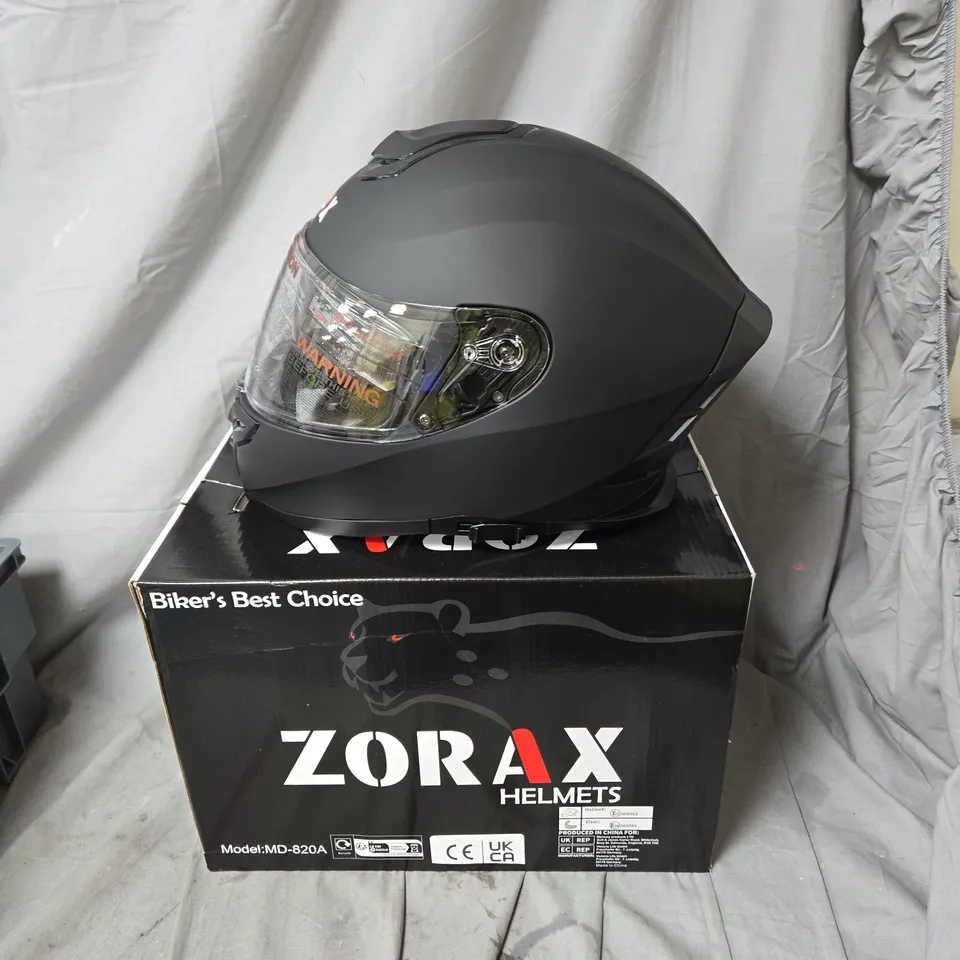 ZORAX MD-820A BIKER HELMET – MATTE BLACK