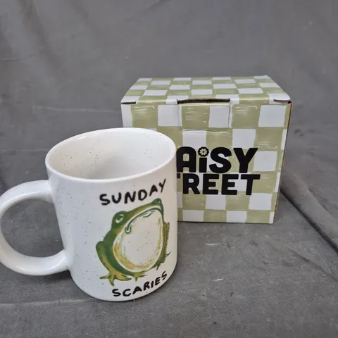 DAISY STREET FROG SUNDAY SCARIES MUG