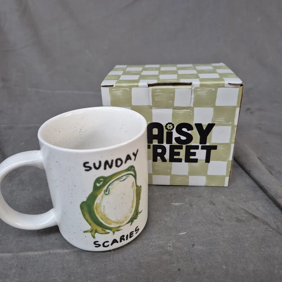 DAISY STREET FROG SUNDAY SCARIES MUG