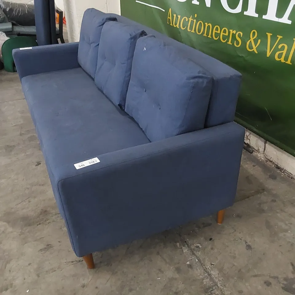 QUALITY G PLAN DESIGNER VINTAGE 54 SOFABED IN INK BLUE FABRIC 