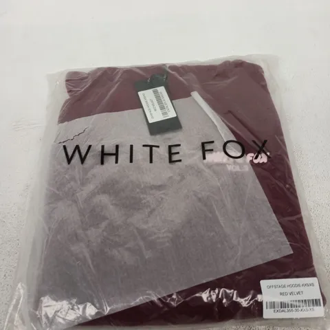 WHITE FOX OFFSTAGE HOODIE β RED VELVET, XXS/XS