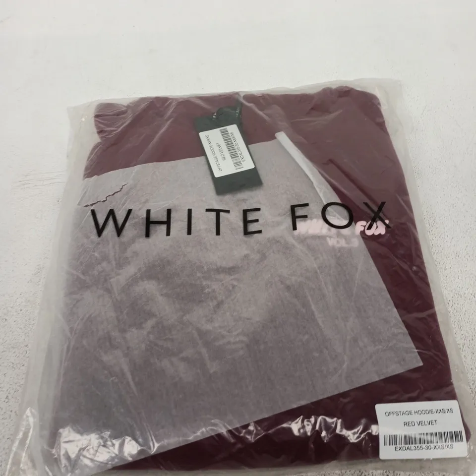 WHITE FOX OFFSTAGE HOODIE – RED VELVET, XXS/XS
