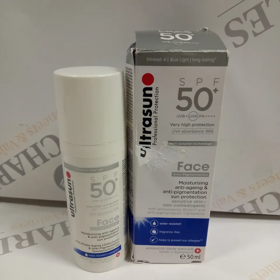 BOXED ULTRASUN ANTI PIGMENTATION FACE LOTION SPF 50+ 50ML