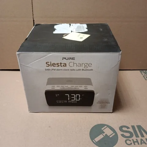 BOXED PURE SIESTA CHARGE ALARM CLOCK RADIO