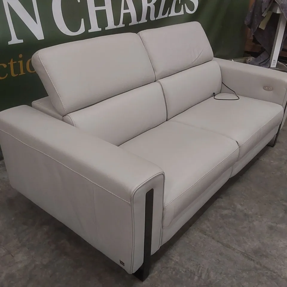 QUALITY DESIGNER ITALIAN MADE 3 SEATER ELECTRIC RECLINER LEATHER SOFA