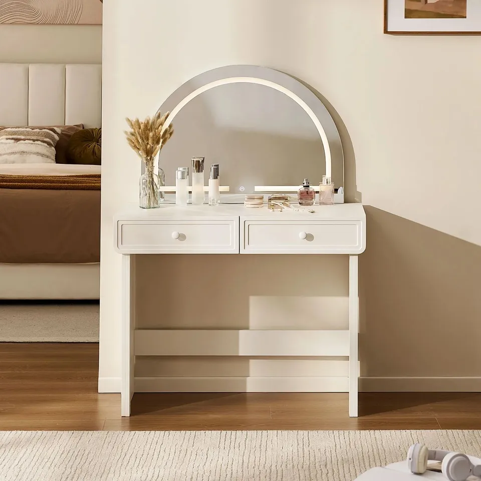 BOXED CERIS 2 DRAWER DRESSING TABLE