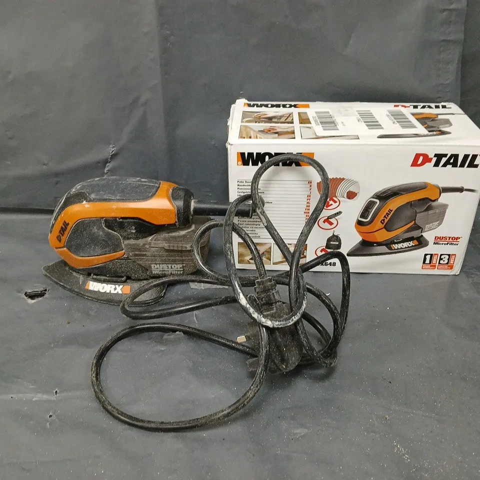 BOXED WORX WX648 65W D-TAIL PALM SANDER RRP £54.99