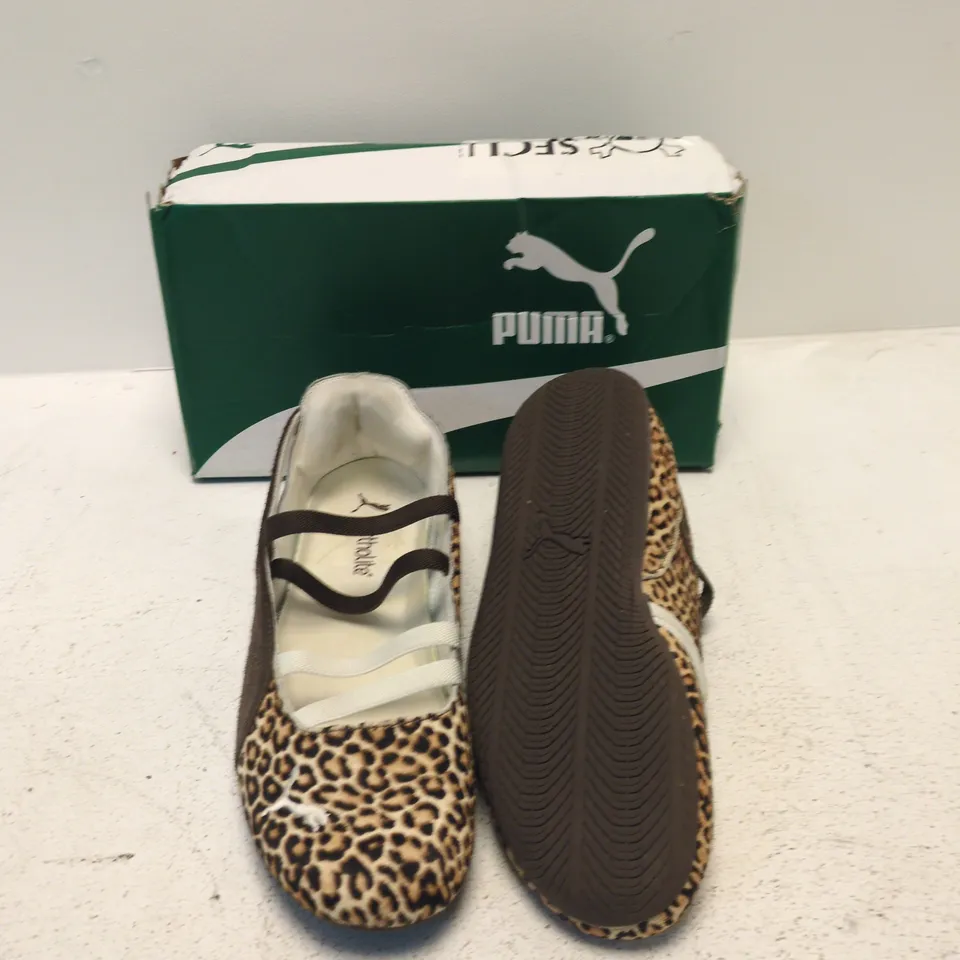 PUMA LEOPARD PRINT BALLET FLATS – UK 7 (EU 40.5)