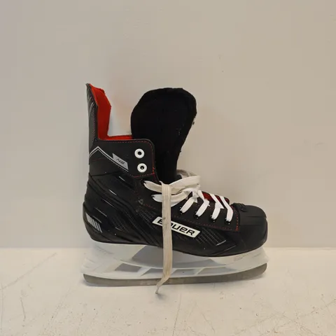 BAUER ICE SKATES – BLACK/RED, WITH WHITE LACES