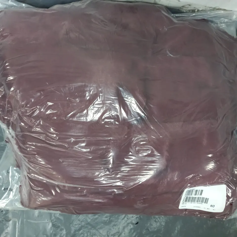 DANNII MINOGUE FAUX FUR COAT IN BURGUNDY SIZE 12