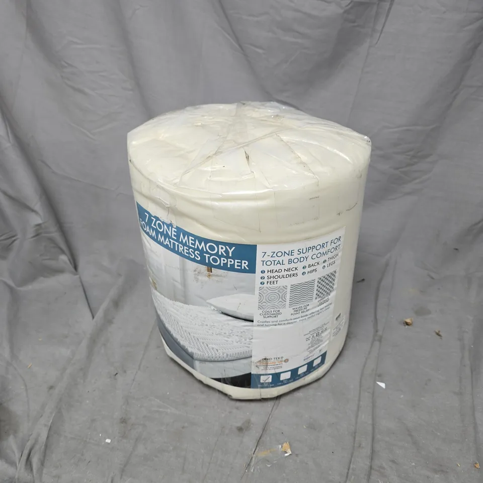 7-ZONE MEMORY FOAM MATTRESS TOPPER