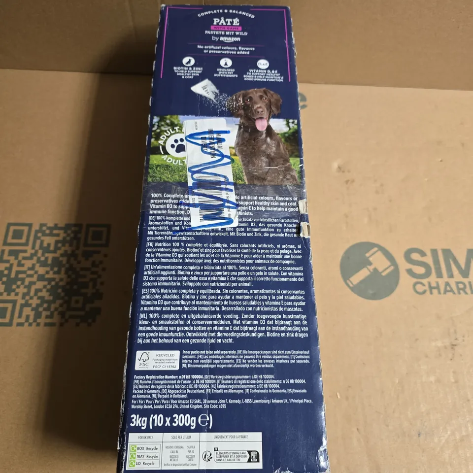 DOG FOOD – PÂTÉ STYLE, COMPLETE & BALANCED, 3KG (10 X 300G)