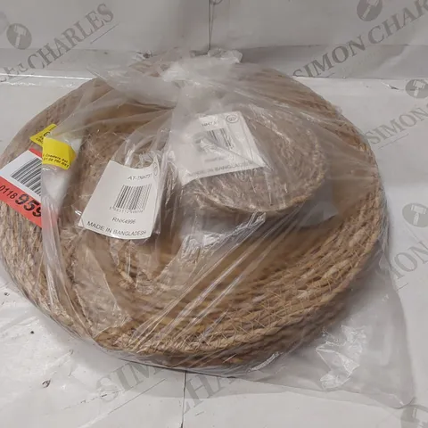 BAGGED ARGON TABLEWARE ROUND WOVEN PLACEMATS