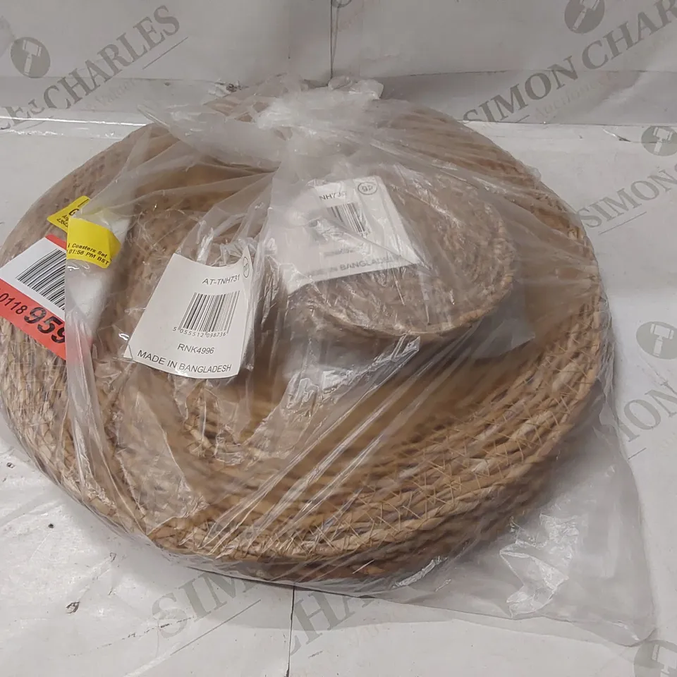BAGGED ARGON TABLEWARE ROUND WOVEN PLACEMATS