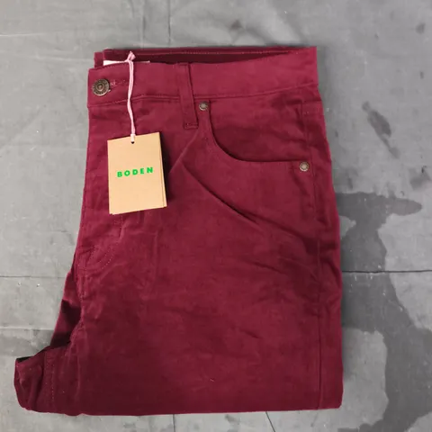 BODEN PANTS IN DEEP RED SIZE UK 14P