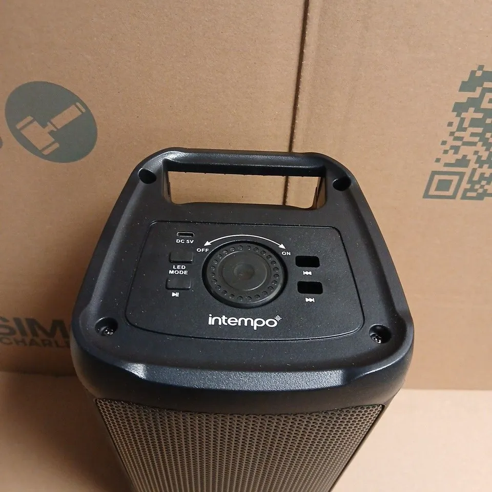 INTEMPO FLARE PORTABLE BLUETOOTH SPEAKER WITH COLOUR CHANGING LIGHTS