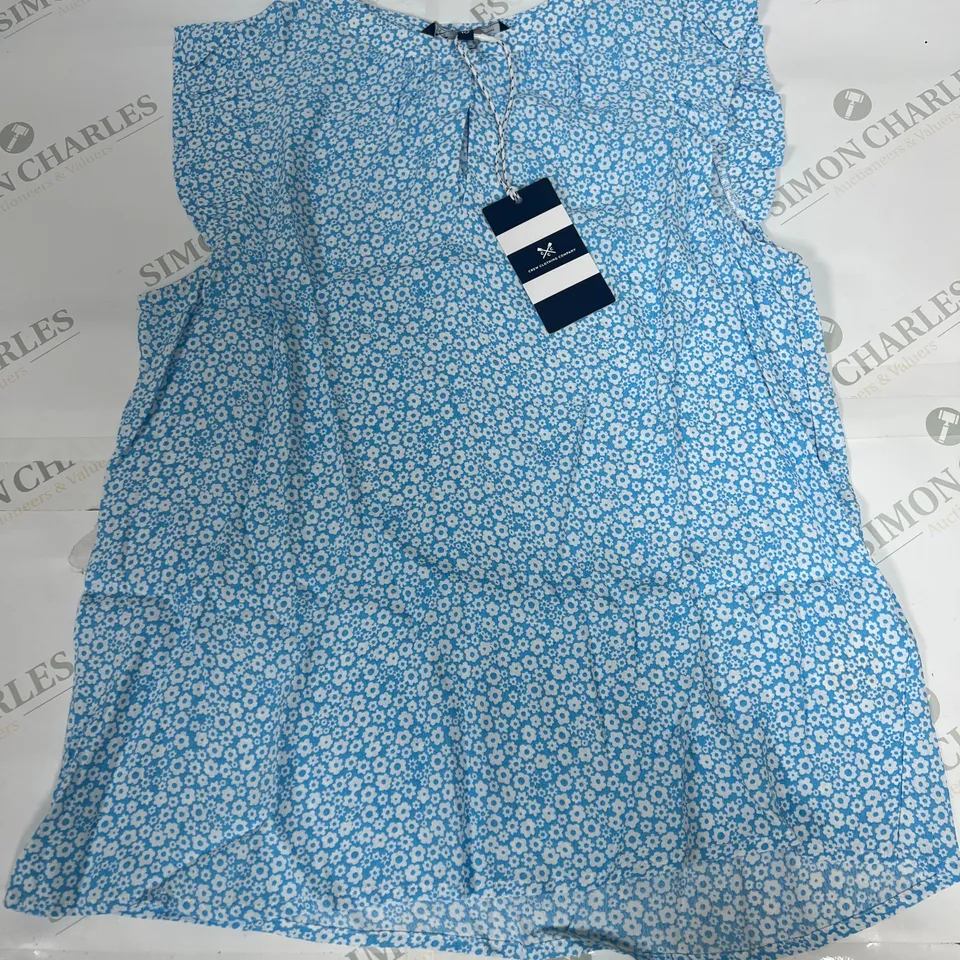 CREW CLOTHING OPHELIA SLEEVELESS TOP IN BLUE SIZE 10