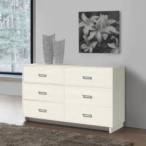 BOXED ACOSTA 6 DRAWER CHEST - VINTAGE WHITE