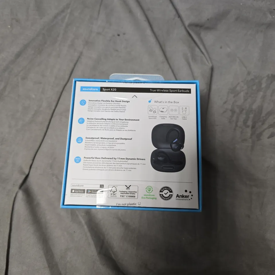 SEALED SOUNDCORE SPORT X20 TRUE WIRELESS EARBUDS BY ANKER – BOXED