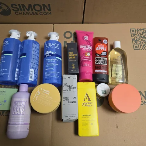 LOT OF APPROXIMATELY 22 ASSORTED HEALTH AND BEAUTY ITEMS TO INCLUDE GIVE ME CONDITIONER, ABSOLUTE COLLAGEN SHAMPOO AND  CIROA BODY BUTTER