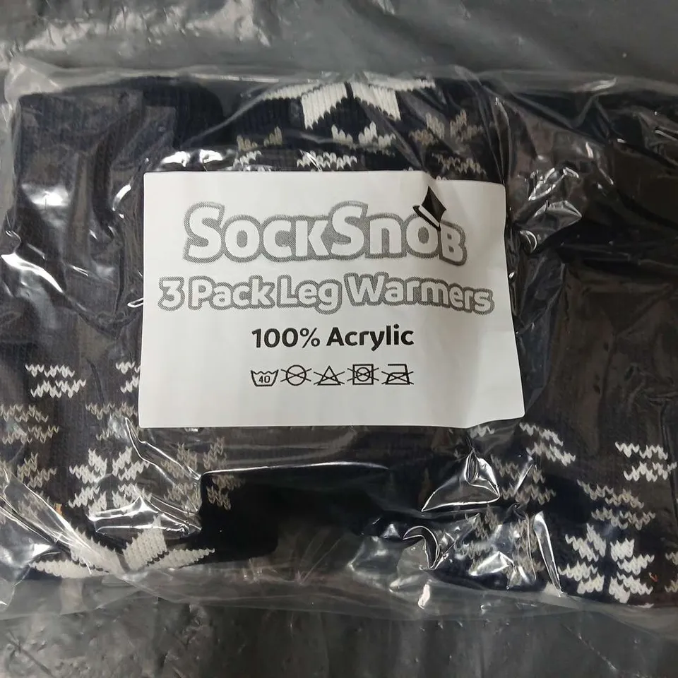 APPROXIMATELY 60 PAIRS OF SOCK SNOB LEG WARMERS IN NAVY