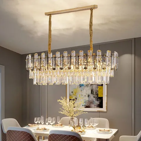 BOXED AAKIF 8-LIGHT CRYSTAL CHANDELIER 