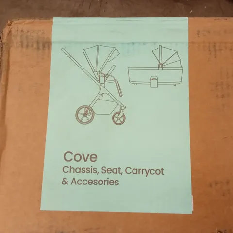 BOXED SILVER CROSS COVE STROLLER AND CARRYCOT - DAMSON (1 BOX)