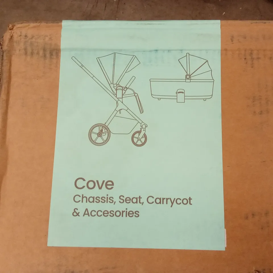 BOXED SILVER CROSS COVE STROLLER AND CARRYCOT - DAMSON (1 BOX)