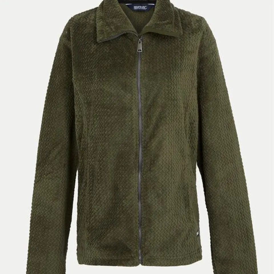 REGATTA WOMENS HEIDY FULL ZIP FLEECE JACKET DARK KHAKI UK SIZE 12