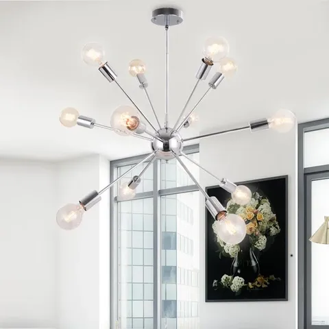 BOXED BRAUNSTE 12 - LIGHT SPUTNIK CHANDELIER (1 BOX)