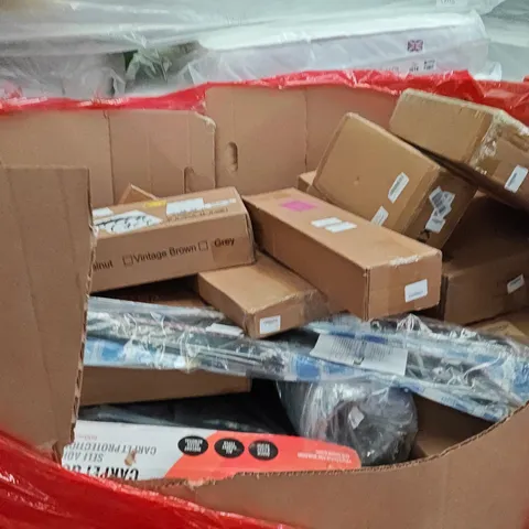 PALLET OF ASSORTED HOUSEHOLD GOODS AND PRODUCTS TO INCLUDE;CARPET GUARD, FLOATING SHELVES,PHOTO FRAME