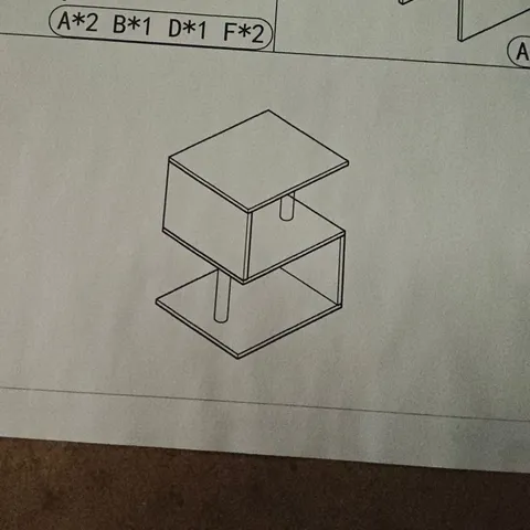 ABSTRACT LIGHT UP LED SIDE TABLE