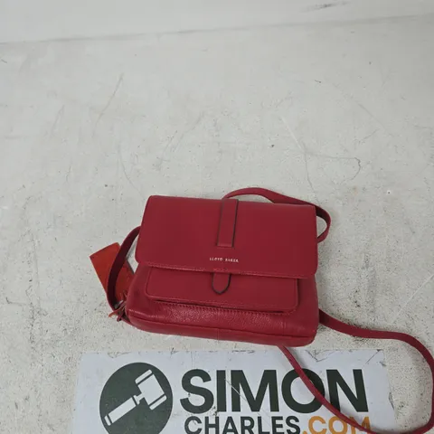 LLOYD BAKER GENUINE LEATHER RED SHOULDER BAG