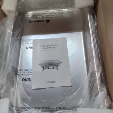 BOXED STAINLESS STEEL CHAFING BUFFET SET
