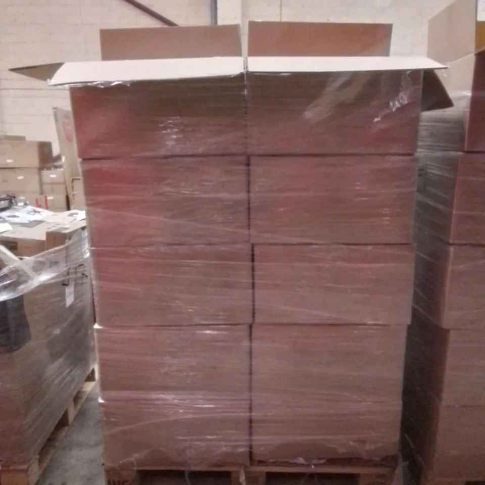 PALLET CONTAINING 20 BOXES OF PARTY ITEMS TO INCLUDE; FOIL FRINGE CURTAINS, PARTY HATS, HANGING DECORATIONS ETC